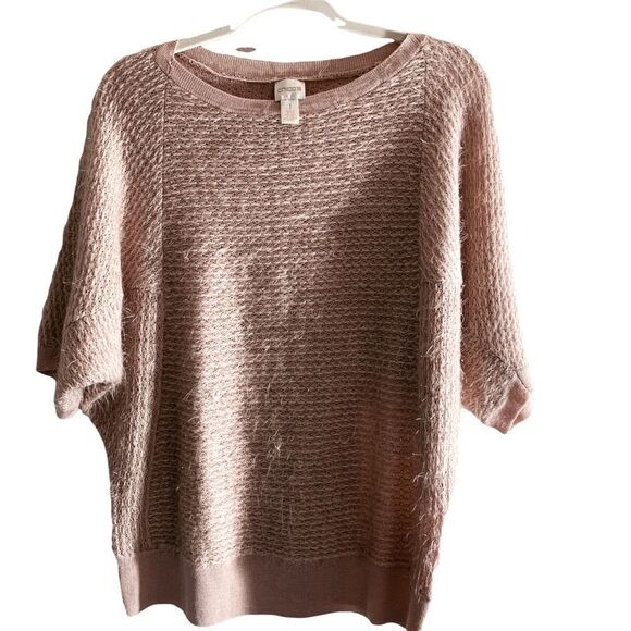 Chico's Light Blush Pink Fuzzy Sweater Size Medium - Picture 2 of 8